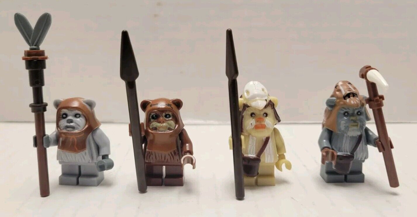 Star Wars Ewok Figurine Lot Of 4