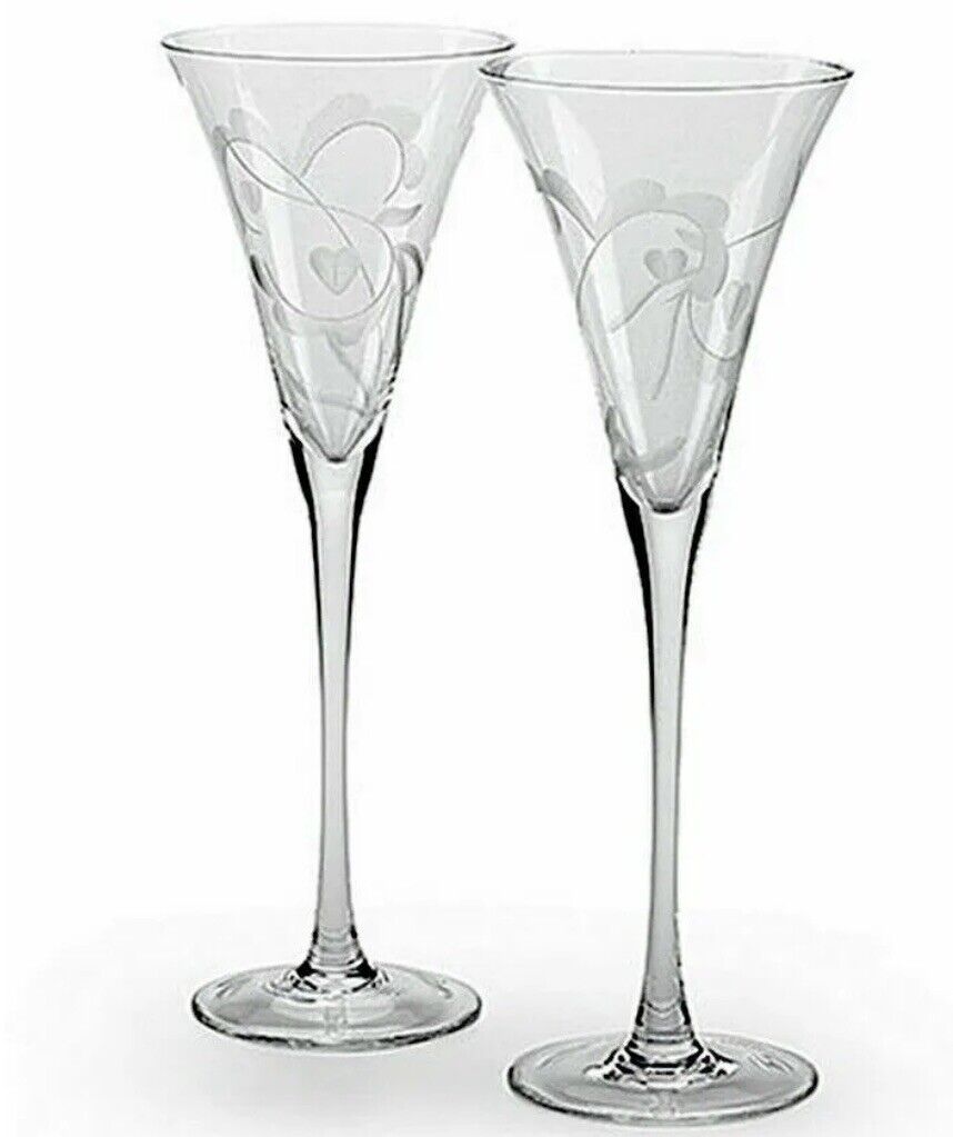 Marquis Waterford crystal champagne flutes set Of 2.  No Box