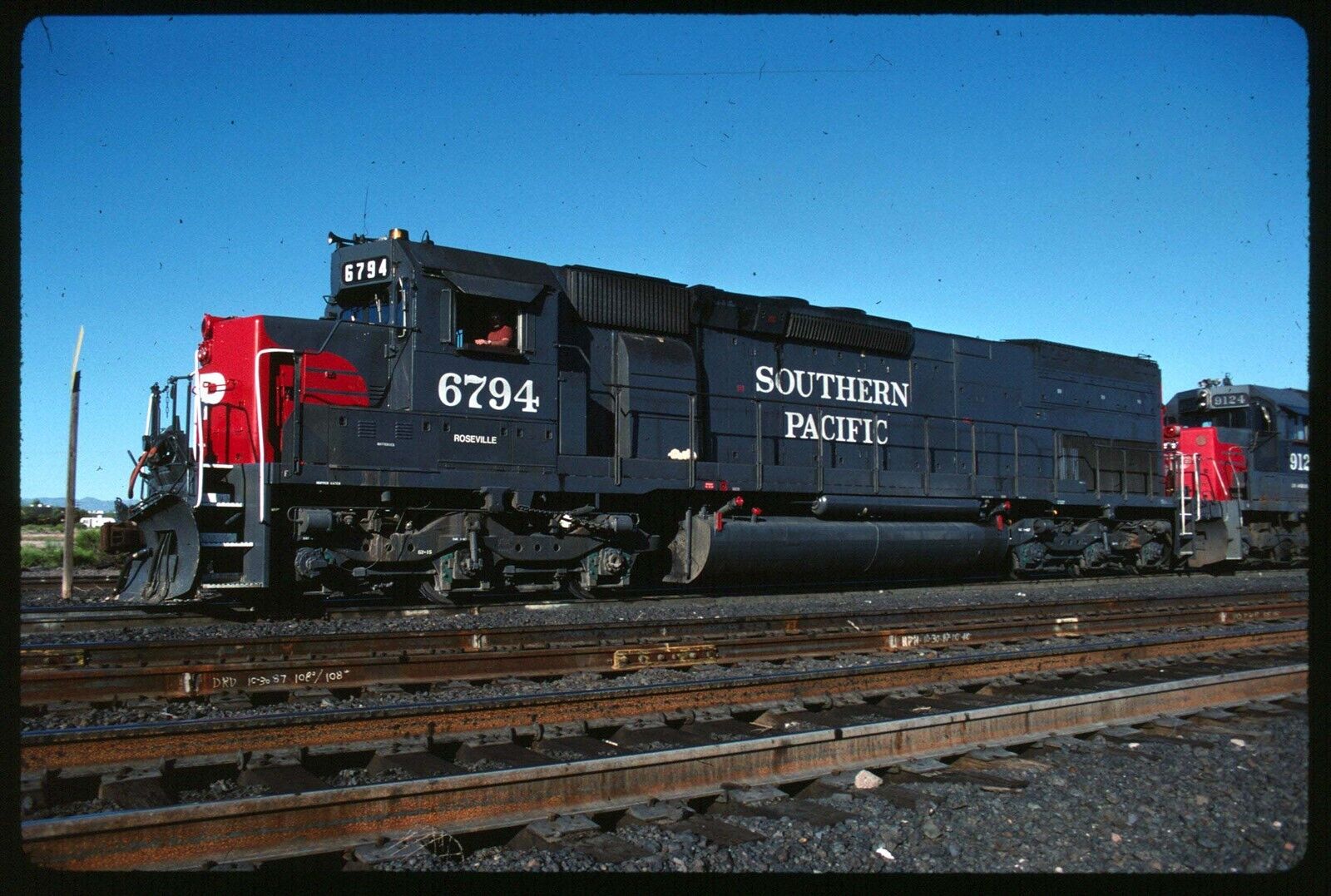 Original Rail Slide - SP Southern Pacific 6794 Tucson AZ 4-1988