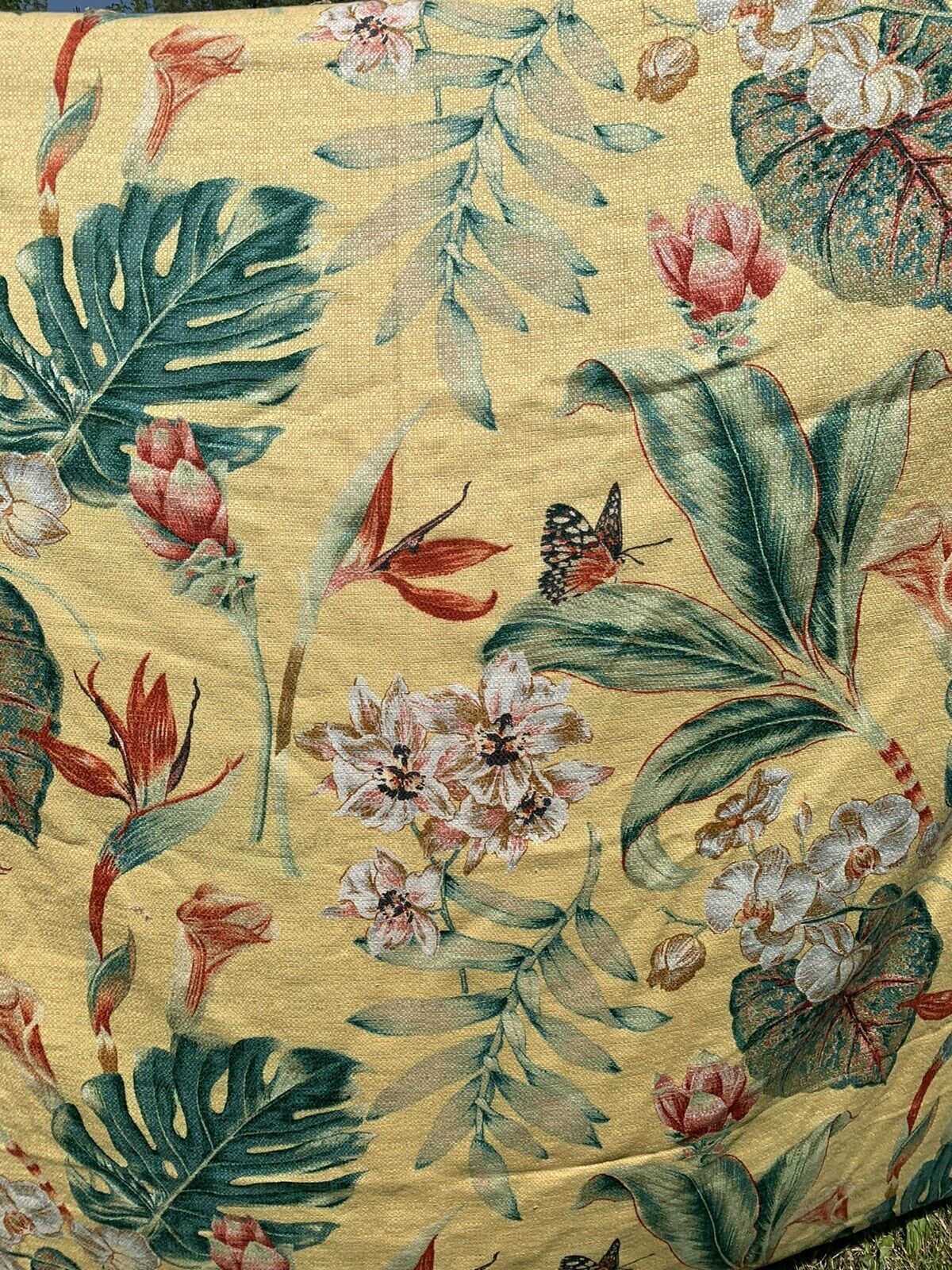 Vintage Tropical RARE Barkcloth Fabric NEW