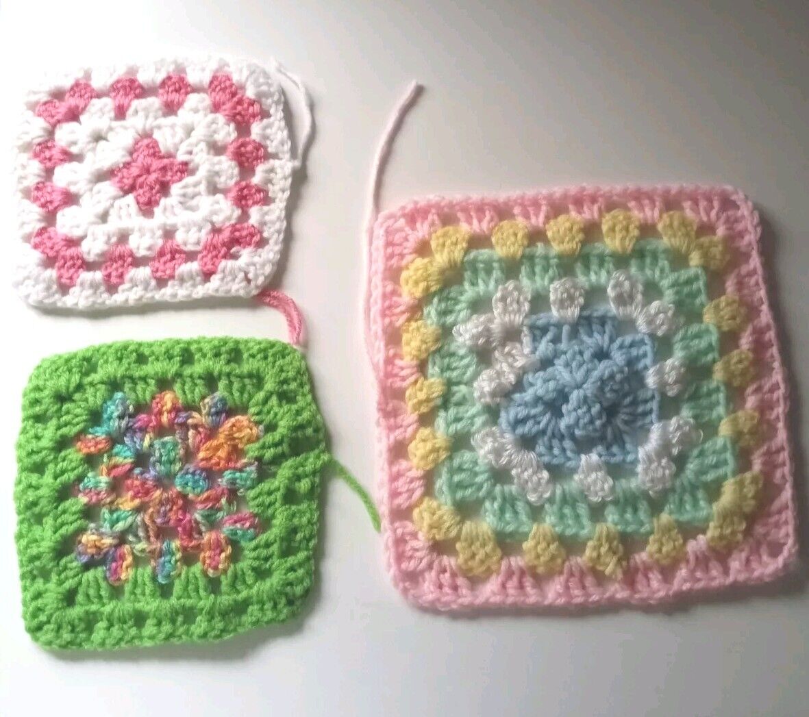 Handmade Hand Crochet Pot Holders Trivets Lot/3 Beautiful Trio 5\