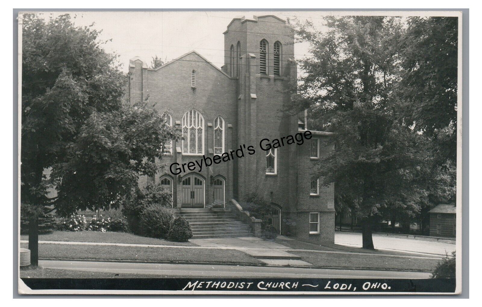 RPPC Methodist Church LODI OH Ohio Real Photo Postcard
