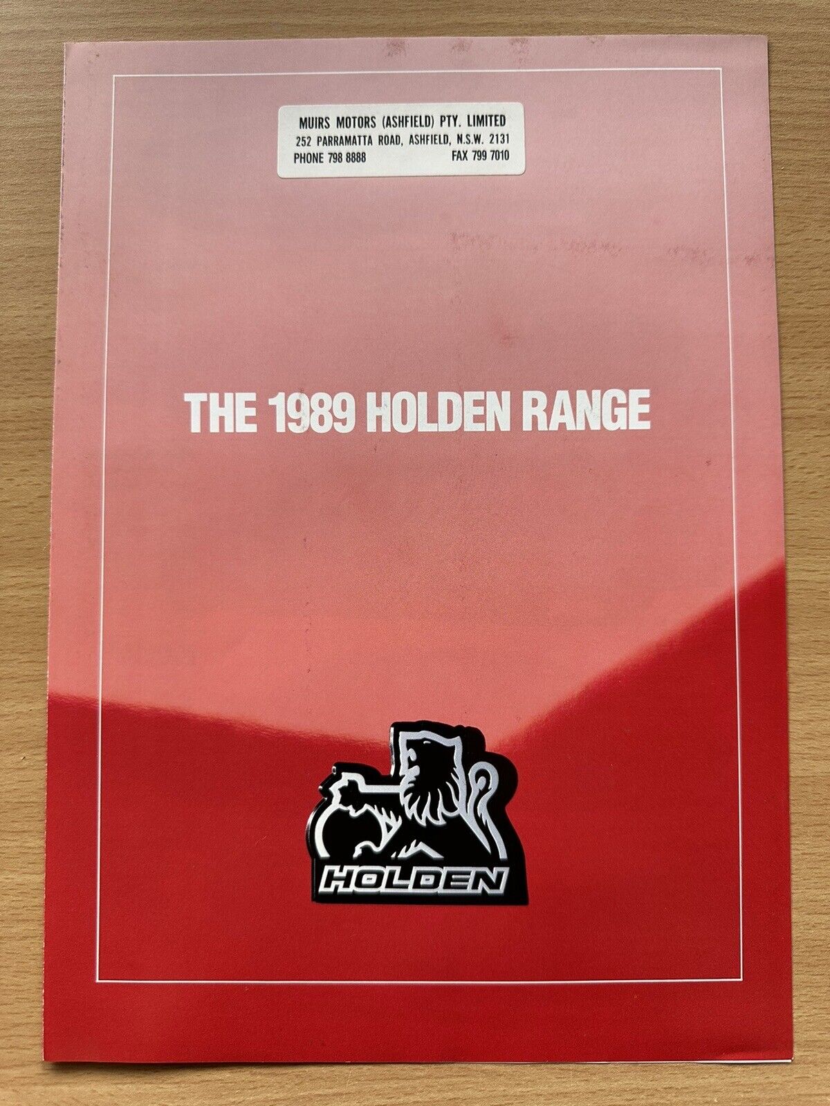 1989 Holden Range original Australian sales brochure