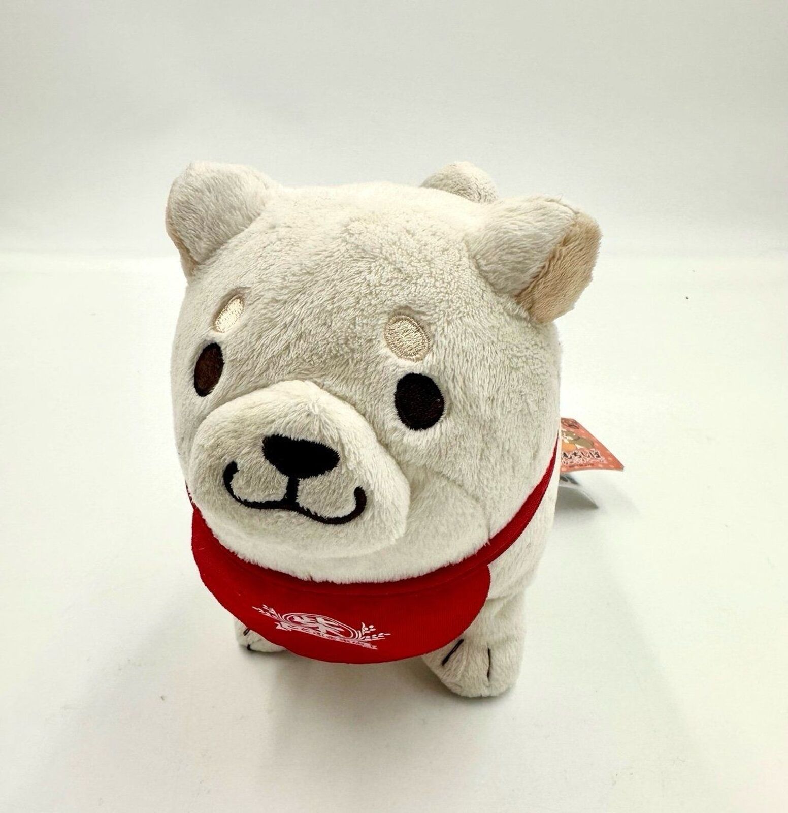 SK Japan Faithful white Chuken Mochi Shiba Inu Dog Apron 9” Plush Toreba Doge