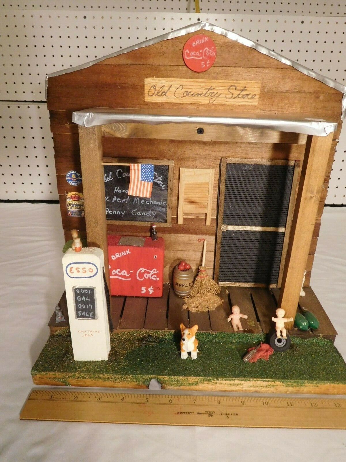 Country Charm Old Country Store Diorama Very Detailed Outsider Art over 40 items