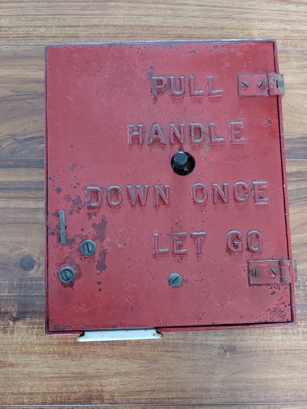 Antique Gamewell? Fire House Alarm Call Box, Heavy Cast Iron Original Red Paint