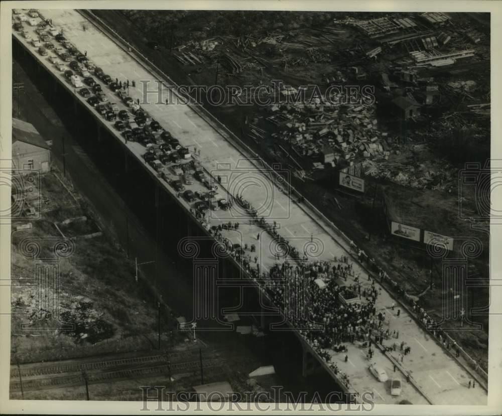 1950 Press Photo Dedication of Elysian Fields Overpass - noc07933