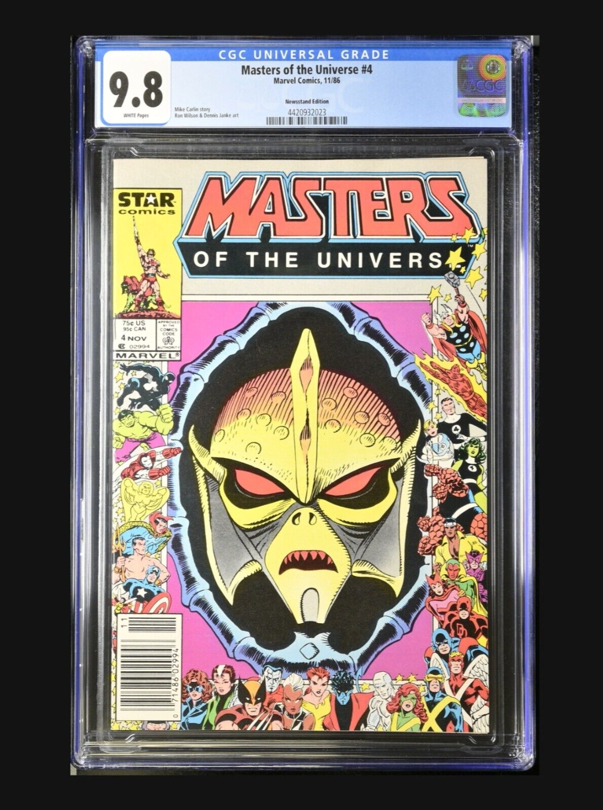Masters of the Universe #4 Marvel 1986 CGC 9.8 25th Anniversary Rare Newsstand