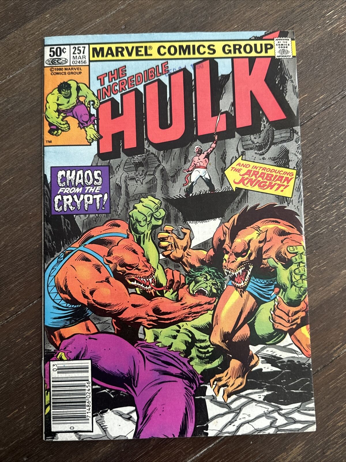 The Incredible Hulk #257N (Marvel 1981) 1st Full Arabian Knight, War Wagon FN/VF