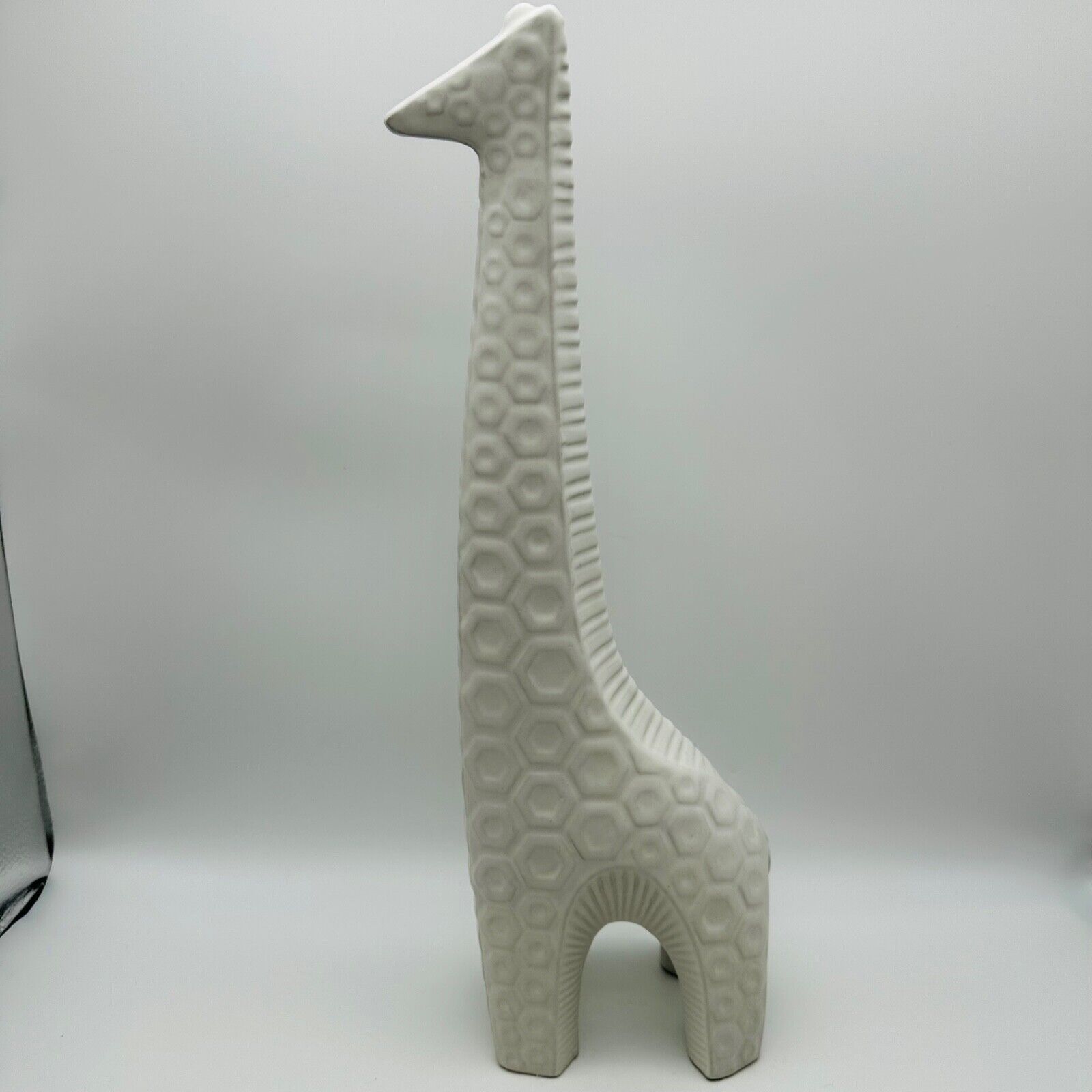 Jonathan Adler Style Menagerie Giraffe White Pottery Figure Sculpture 17.5 in
