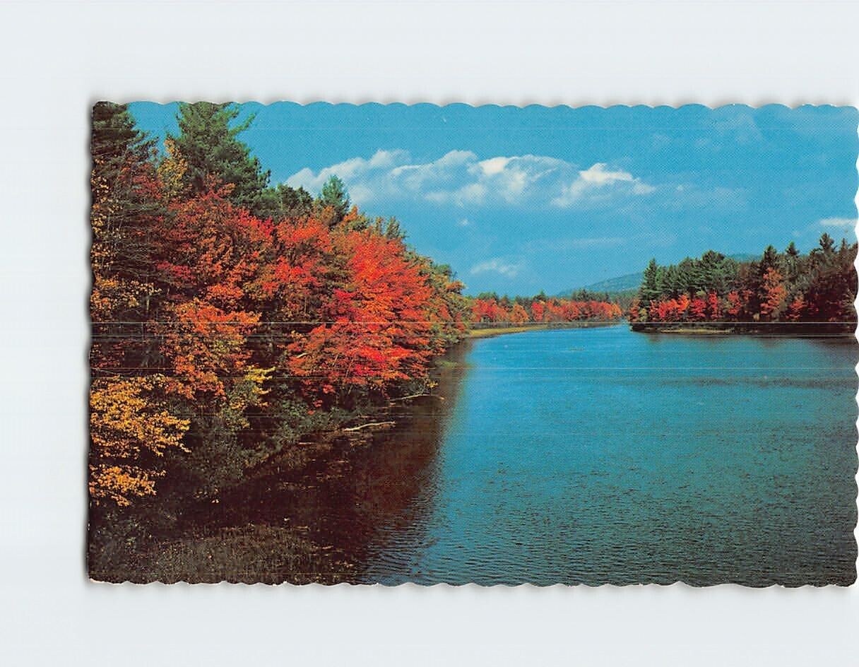 Postcard Autumn in New England USA