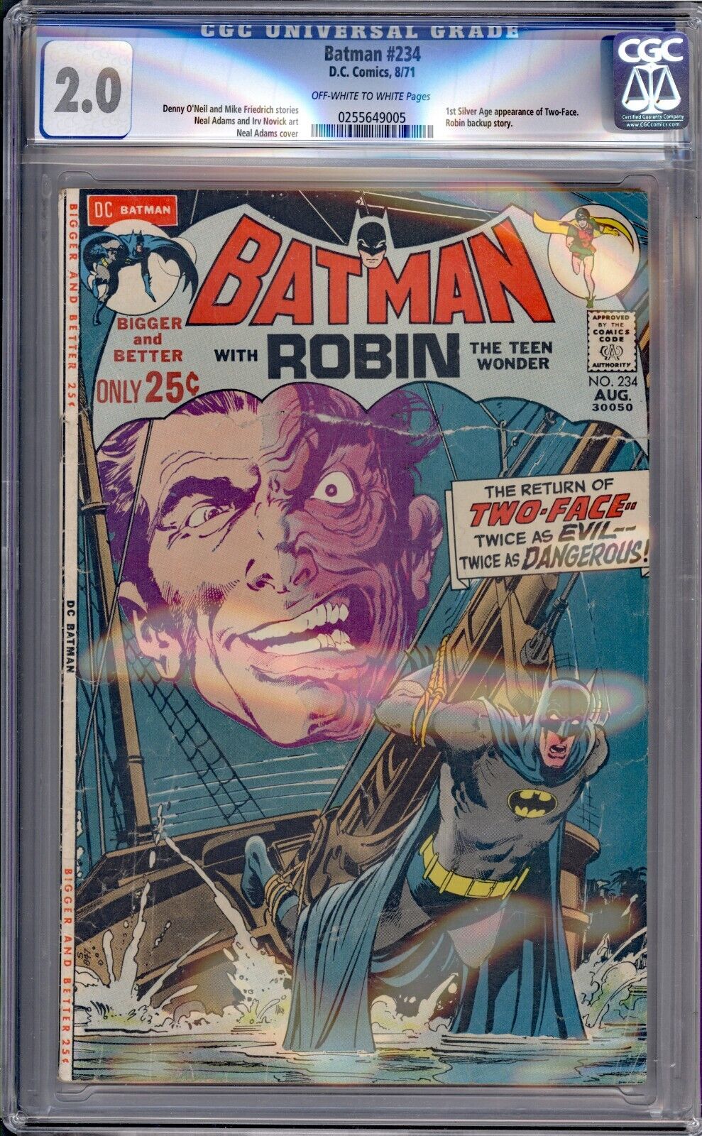 BATMAN  234  CGC 2.0 - 0255649005 - Affordable 1st Silver Age Two-Face