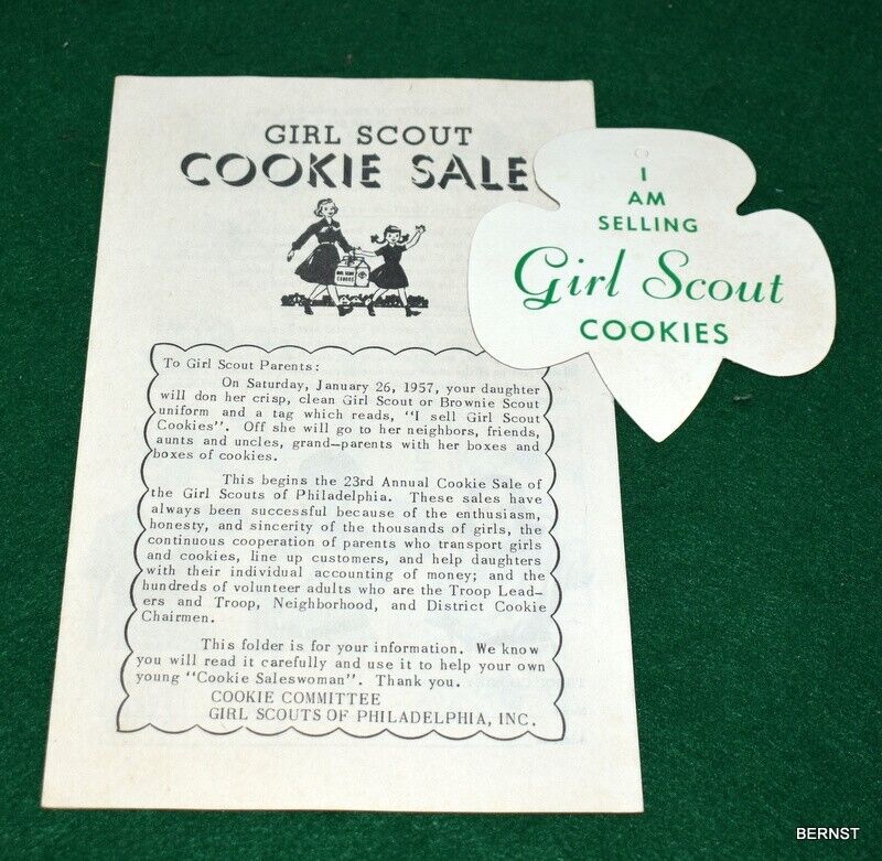 VINTAGE GIRL SCOUT - c. 1950\'s COOKIE SALES MATERIAL