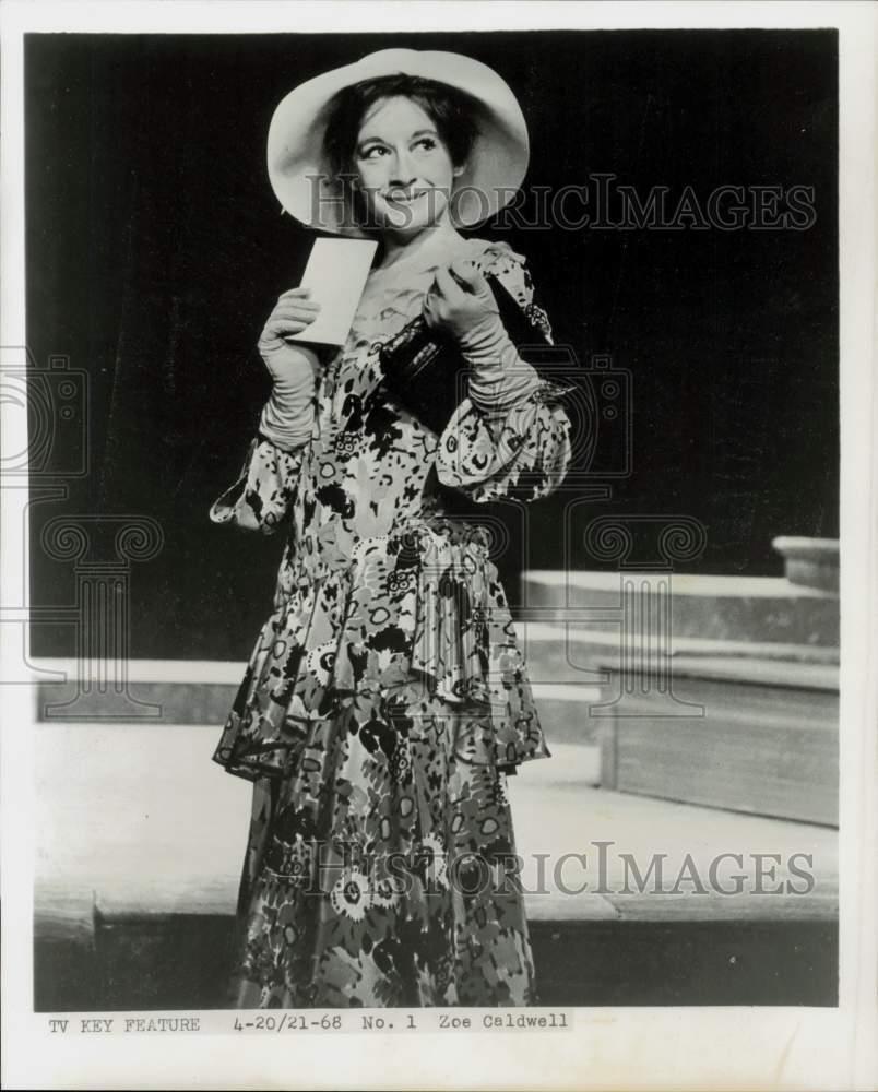 1968 Press Photo Actress Zoe Caldwell - kfp05004