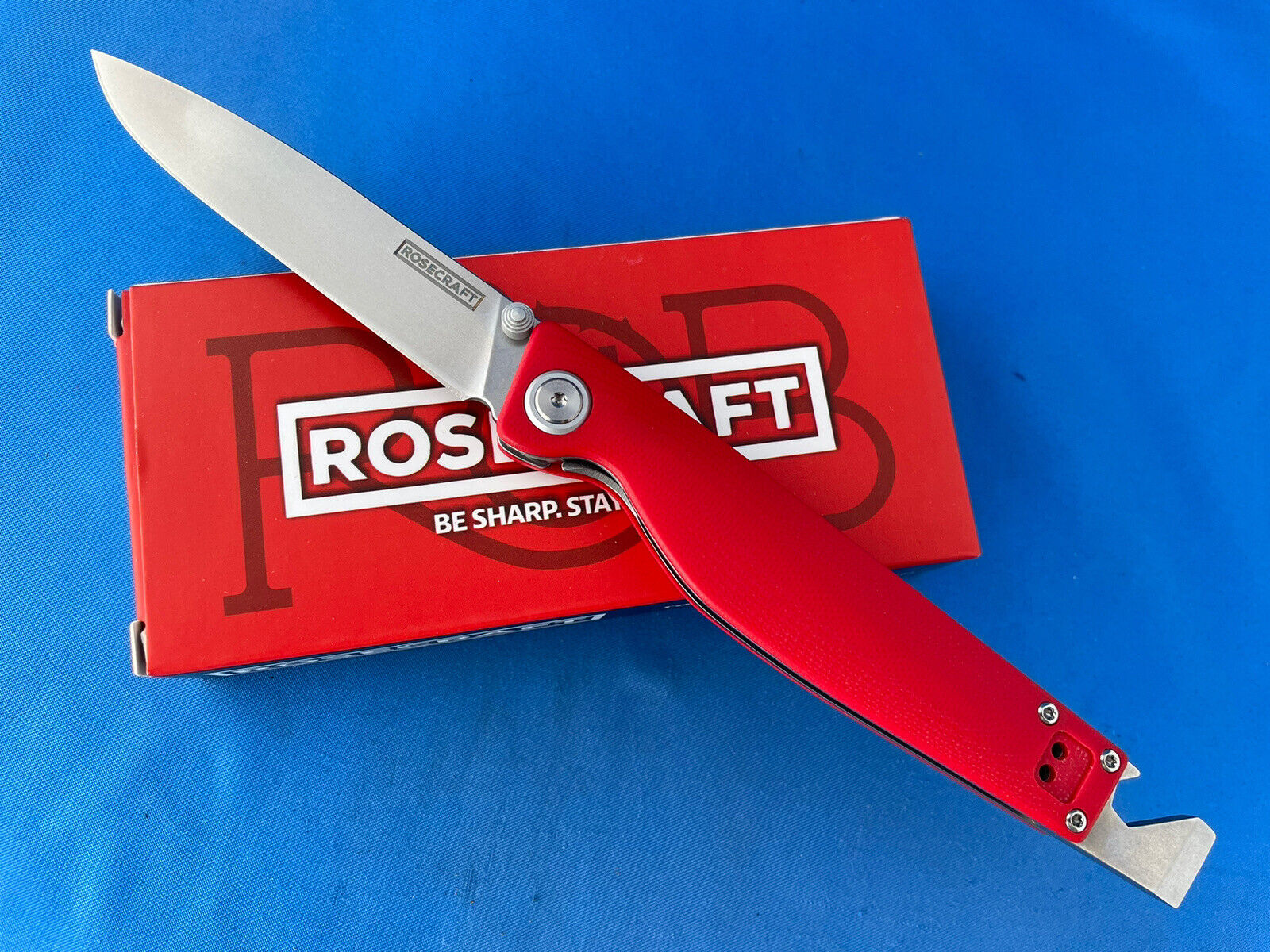 RoseCraft Blades RCM003-RD Barra Knife Red G-10 RPM9 Stainless Pry Tip Tool