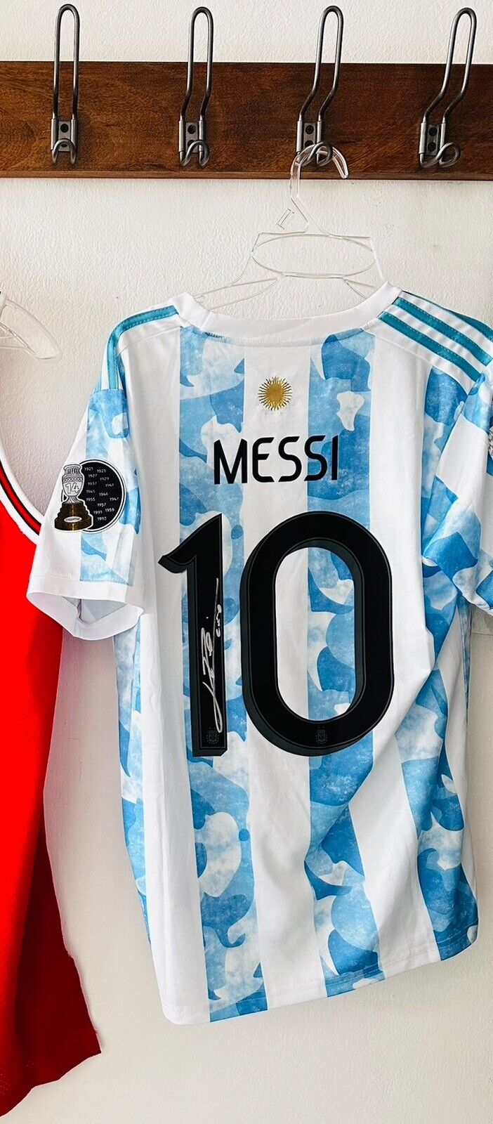 Lionel Messi Signed Argentina 2021 COPA AMERICA Soccer Jersey AUTO ICONS