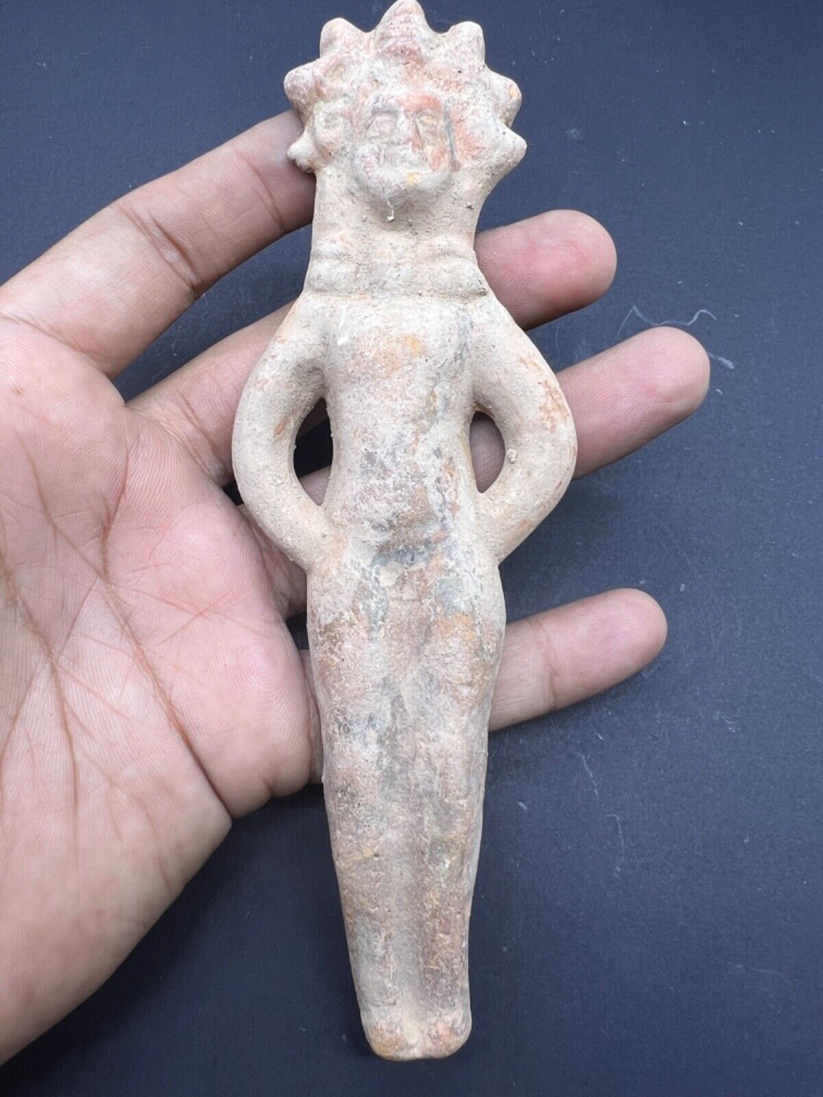 Genuine Ancient Old Indus Valley Ceramic Fertility Goddess Lady Figured Statue