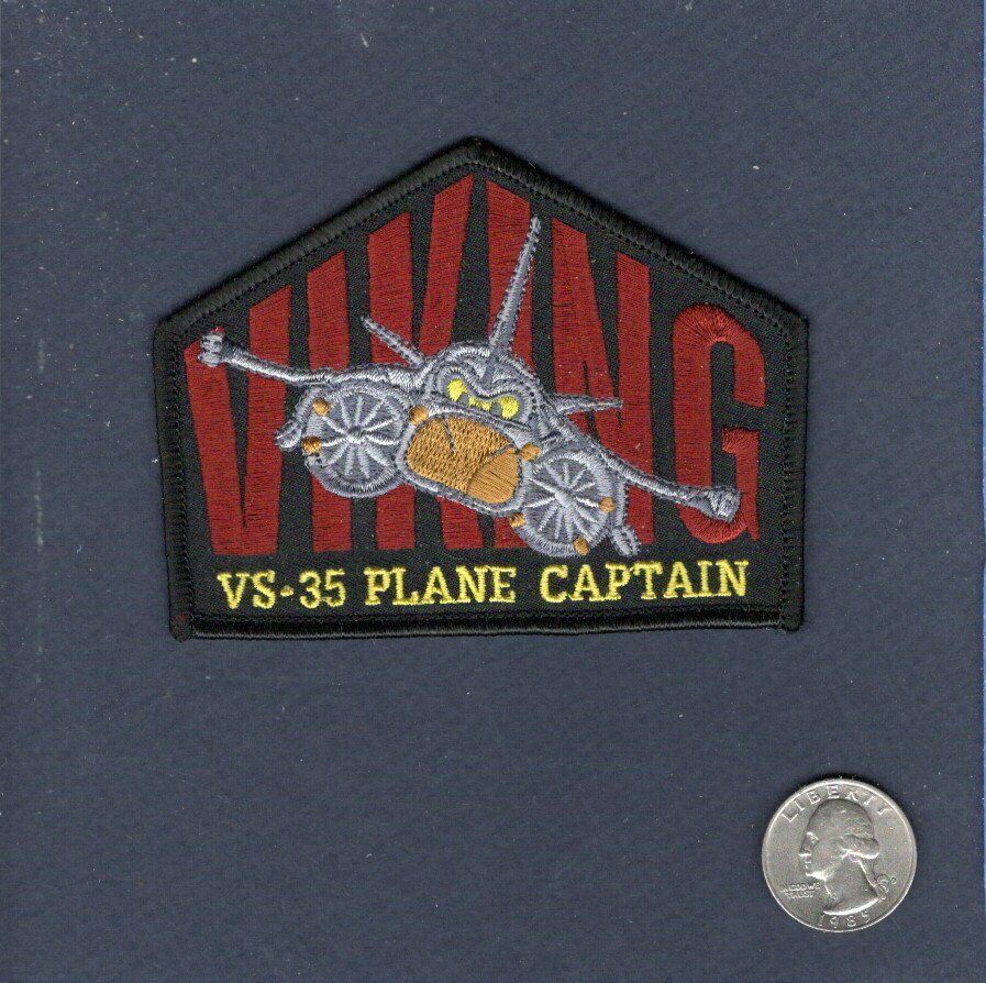 VS-35 BLUE WOLVES S-3B VIKING PC Plane Captain Navy Squadron Maintenance  Patch