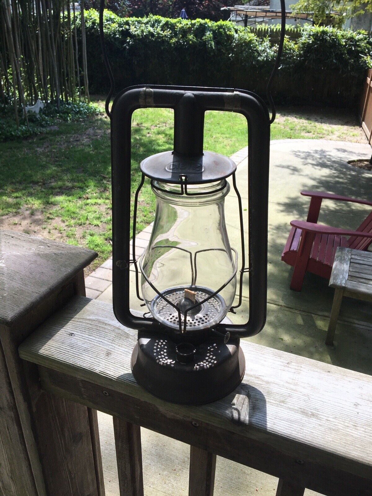 Antique Dietz HY-LO Lantern with  Clear Plain Globe Patent 11-1899 Ex Condition