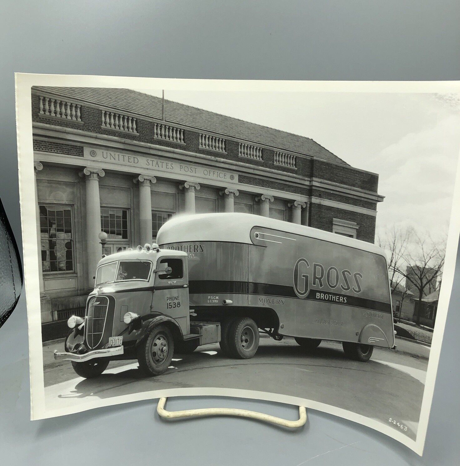 Studebaker Gross Brothers Truck Photo Black & White Vintage Rapids Wisconsin