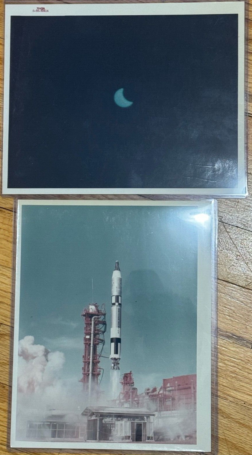 (LOT OF 2) NASA Photo Gemini XII Aldrin Lovell Red Number 59975 & 63414