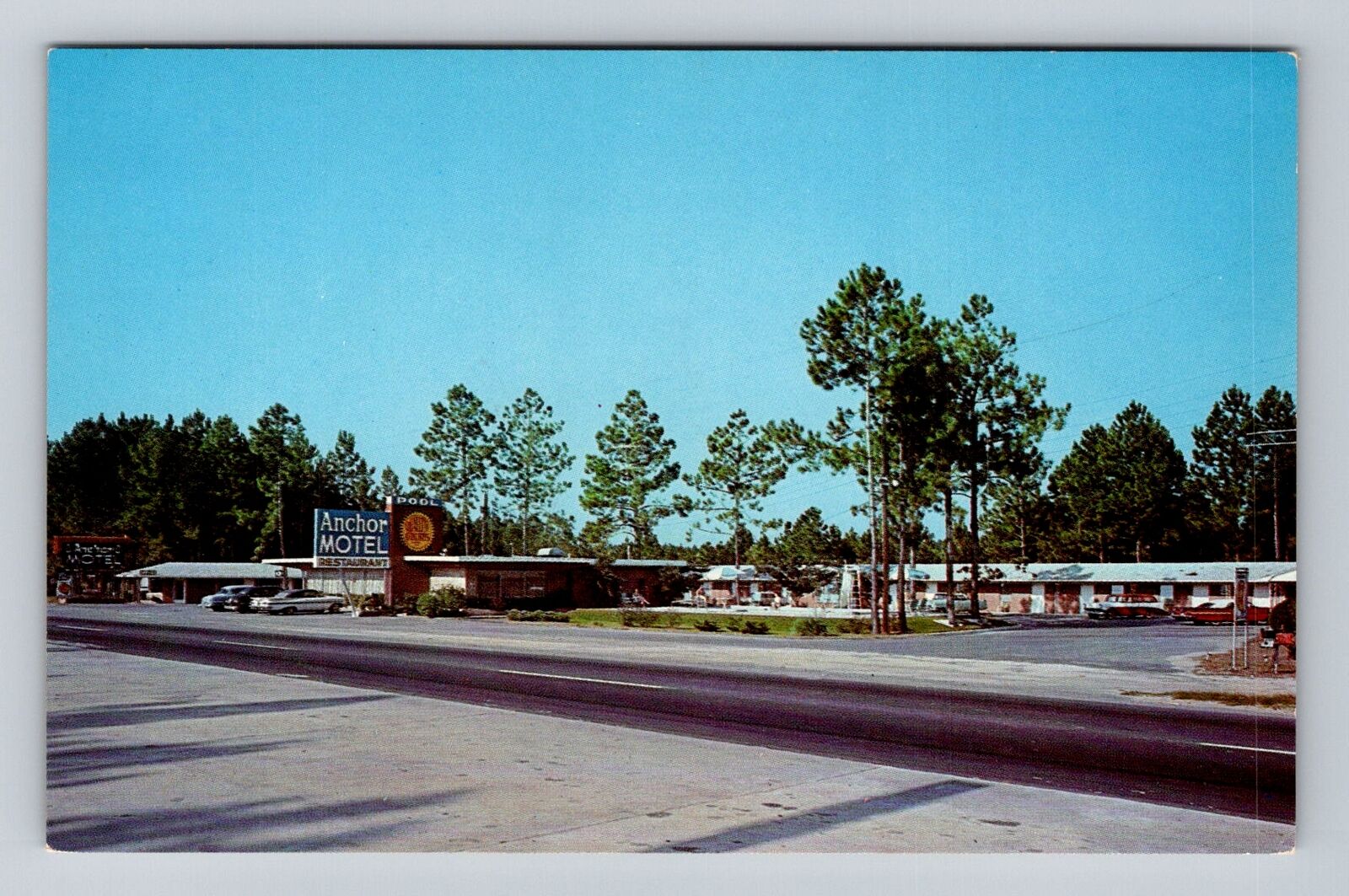 Jesup GA-Georgia, Anchor Motel & Restaurant Advertising Vintage Postcard