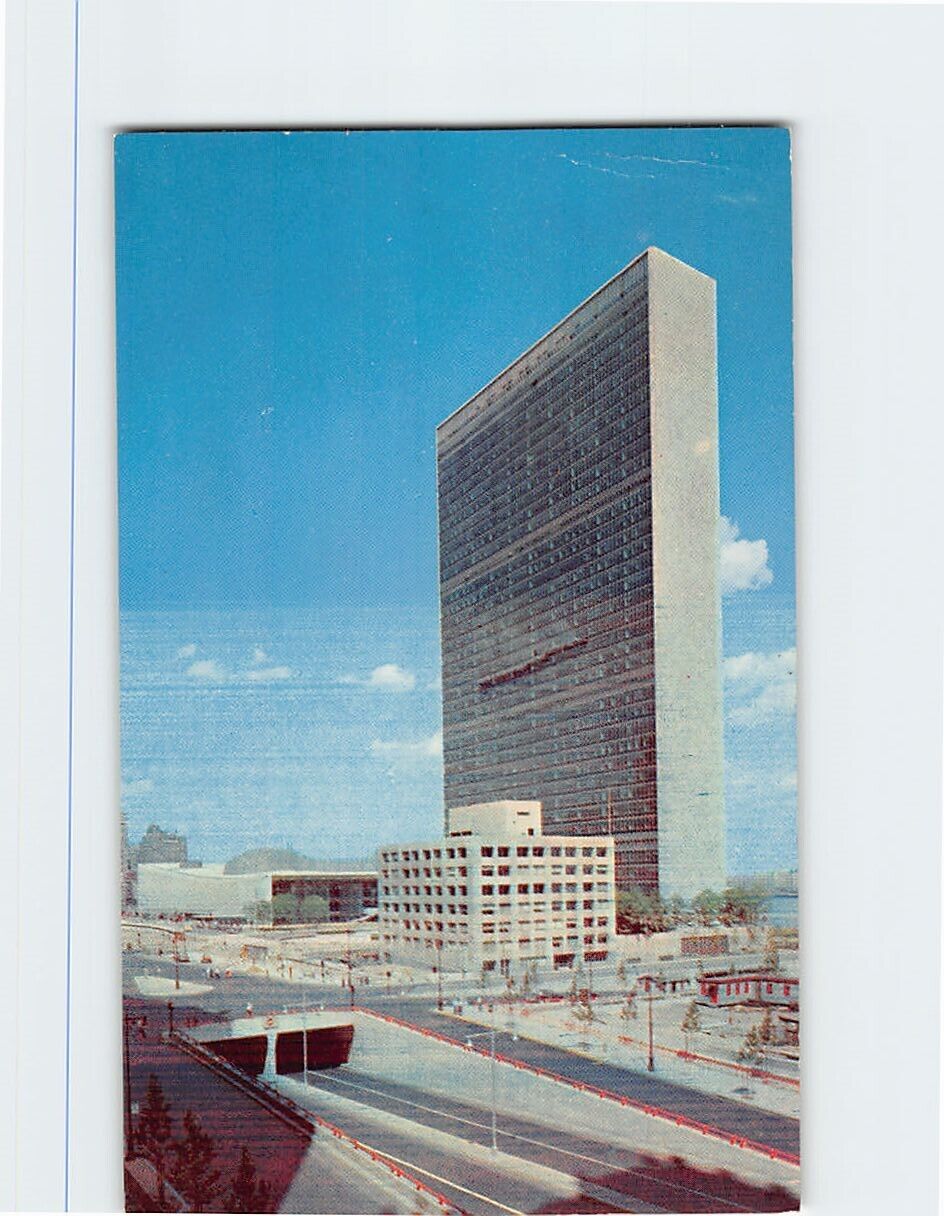 Postcard United Nations Headquarters looking north New York City New York