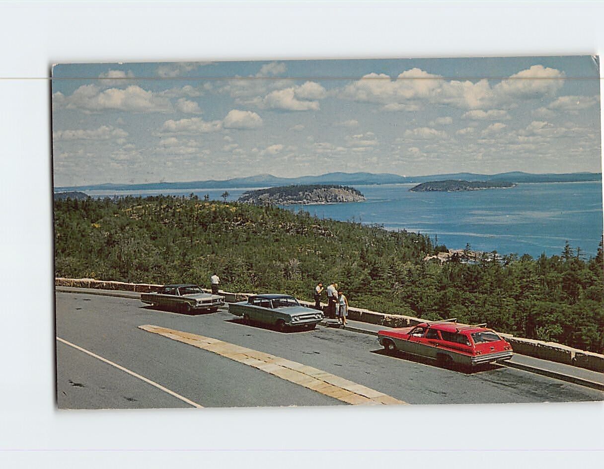 Postcard Frenchman\'s Bay & Porcupine Island Bar Harbor Maine USA