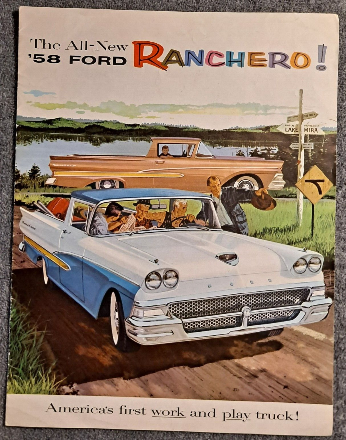 1958 FORD Ranchero Car Sales Brochure Specifications
