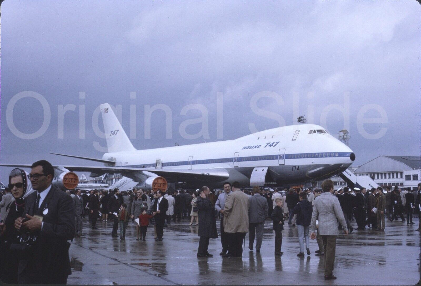 Boeing 747-100 Kodachrome 35mm Slide Photo Paris Air Show 1969 (#248)