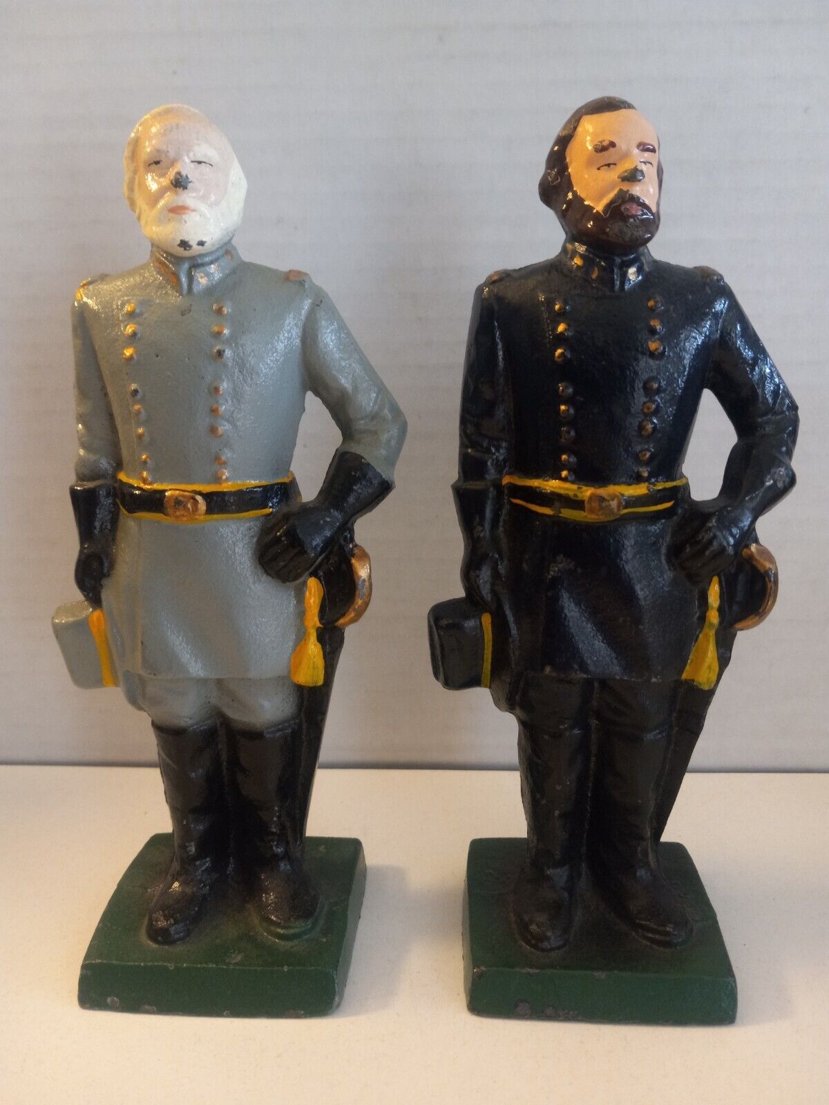 Vtg Cast Iron Figures of Civil War General Grant and General Lee