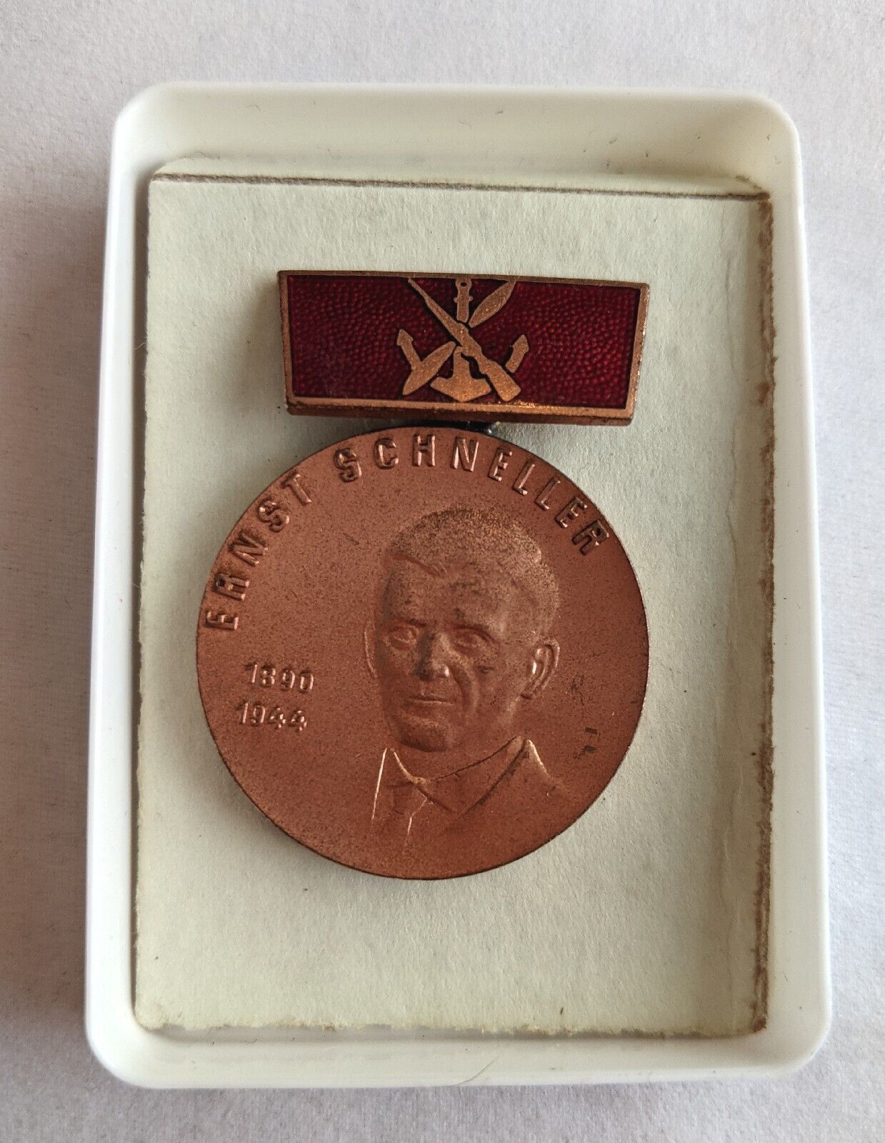 Ernst Schneller DDR Medaille 1961-1972 Bronze Stufe DDR 152 German Medallion 
