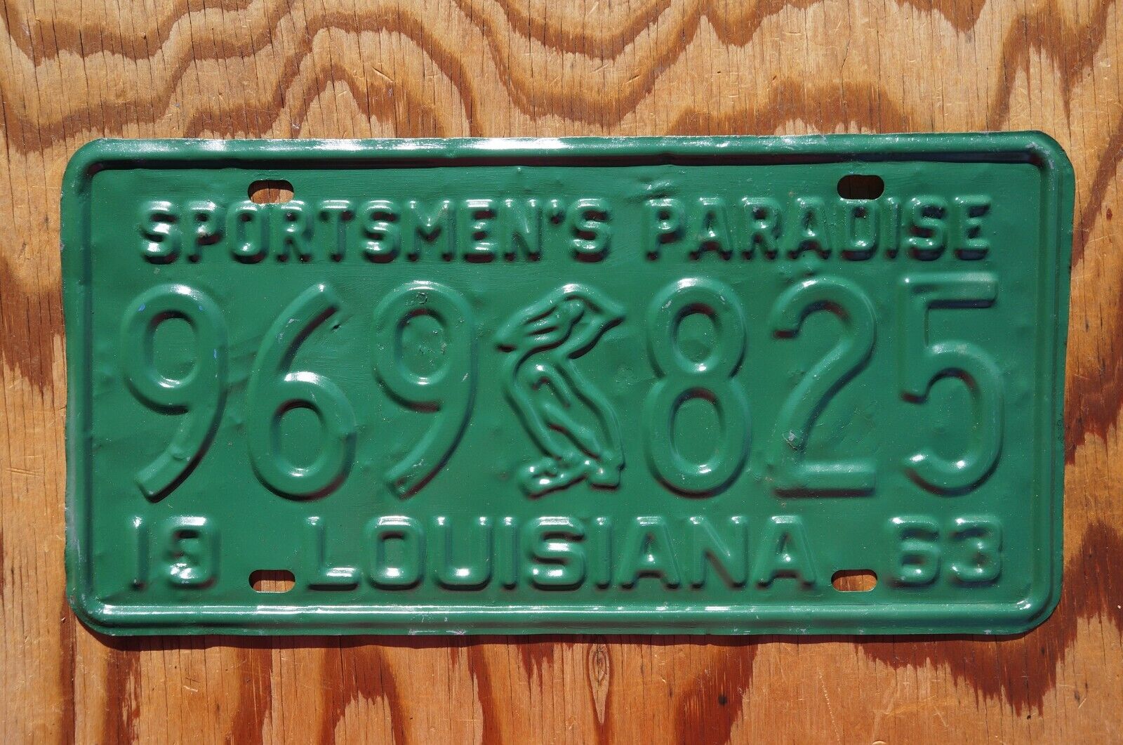 1963 Louisiana PELICAN License Plate