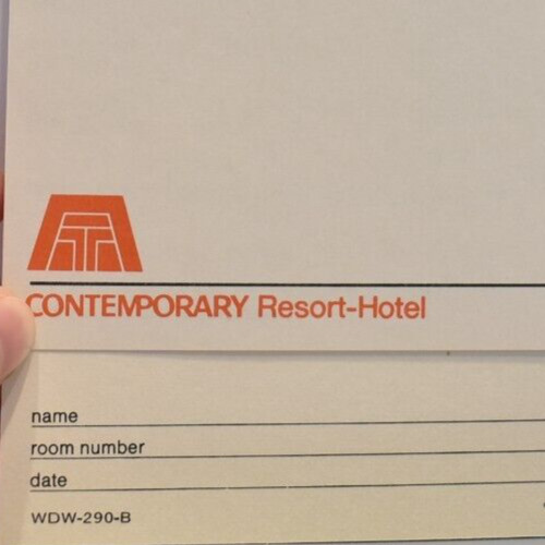1974 Contemporary Resort Hotel Walt Disney World Valet Services Order Form