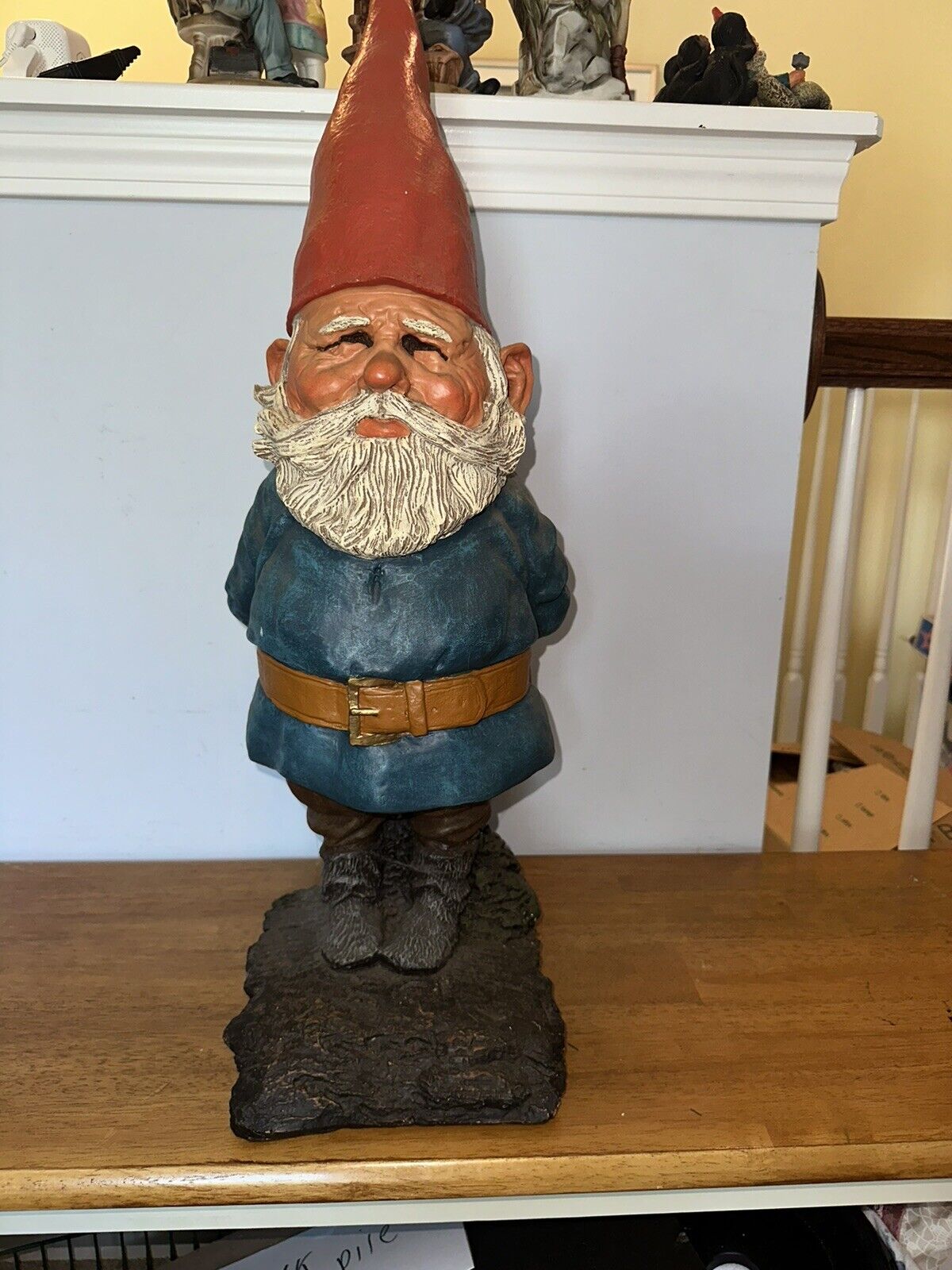 vintage wooden gnome