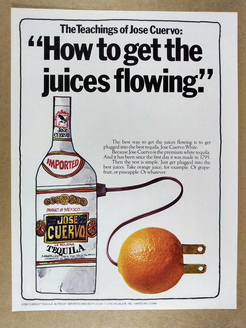 1976 Jose Cuervo White Tequila vintage print Ad