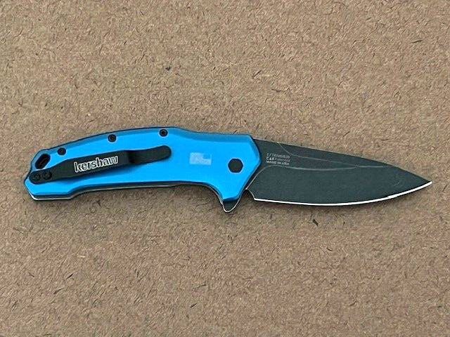 KERSHAW - 1776NBBW Link Drop Point BLUE Discontinued Knife USA - Great Condition