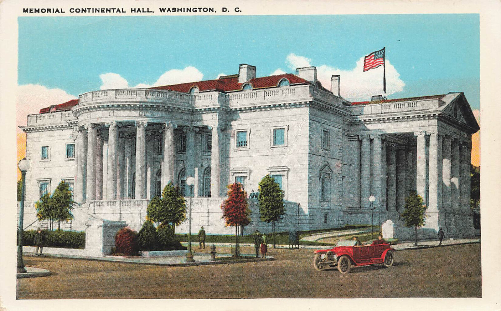 MEMORIAL CONTINENTAL HALL BUILDING POSTCARD WASHINGTON DC 1910s