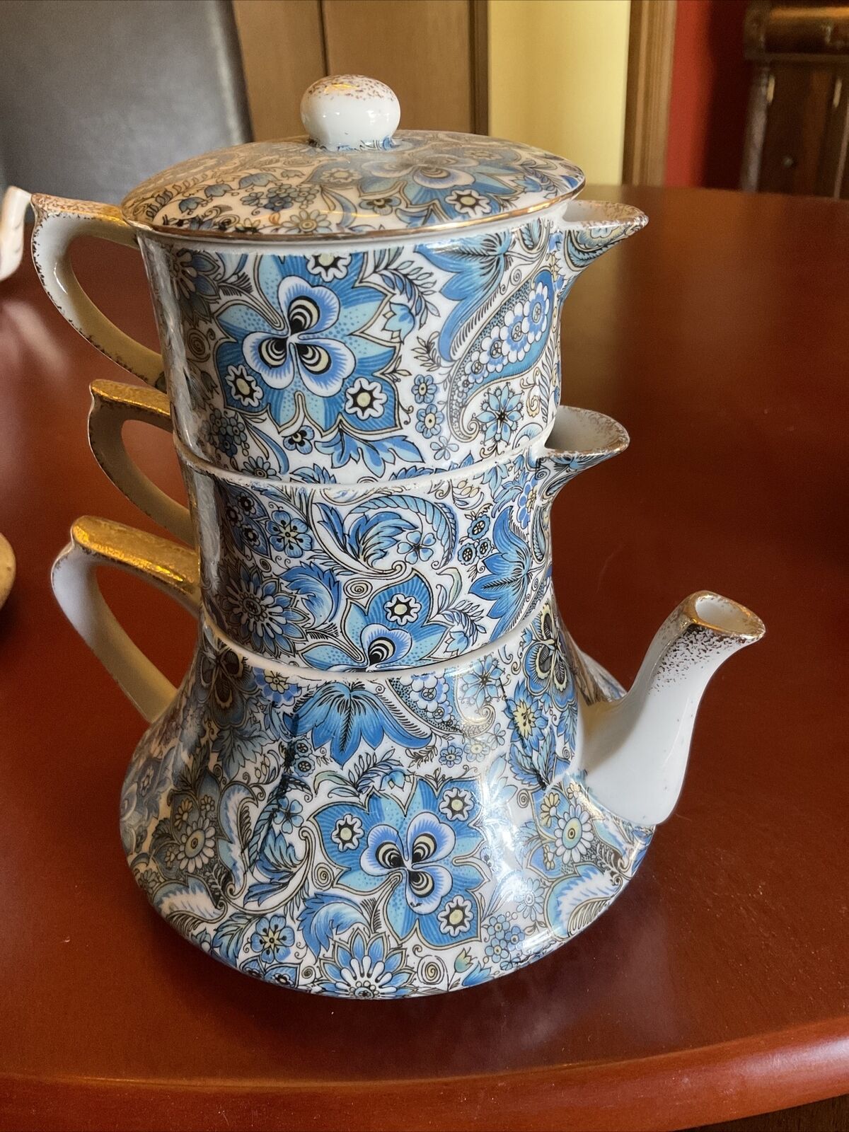 Triple Tier Vintage Teapot 