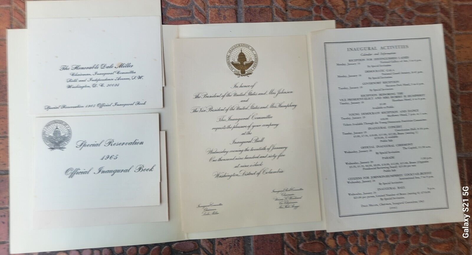 1965 Official Lyndon Johnson Inaugural Congressional Invitation and Program