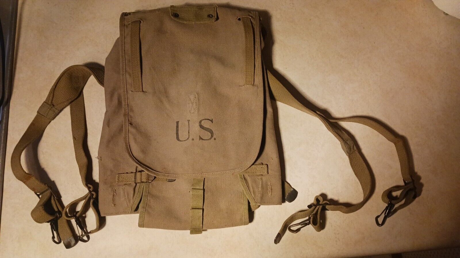 WWII US M1928 Haversack 1942 Dated