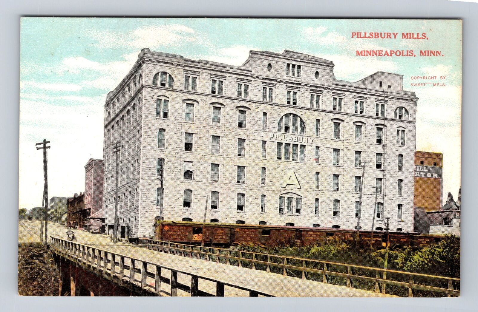 Minneapolis MN-Minnesota, Pillsbury Mills Advertising, Vintage Souvenir Postcard