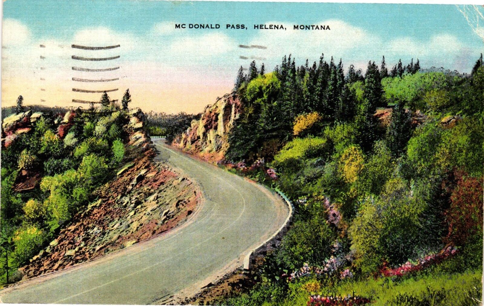 Vintage Postcard- Mc Donald Pass, Helena, MT Early 1900s