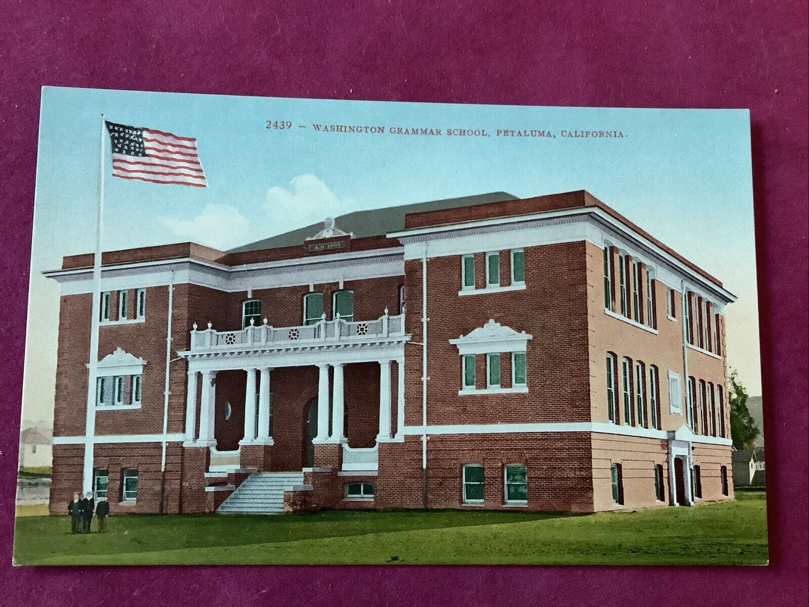 Washington Grammar School, Petaluma, California   Postcard