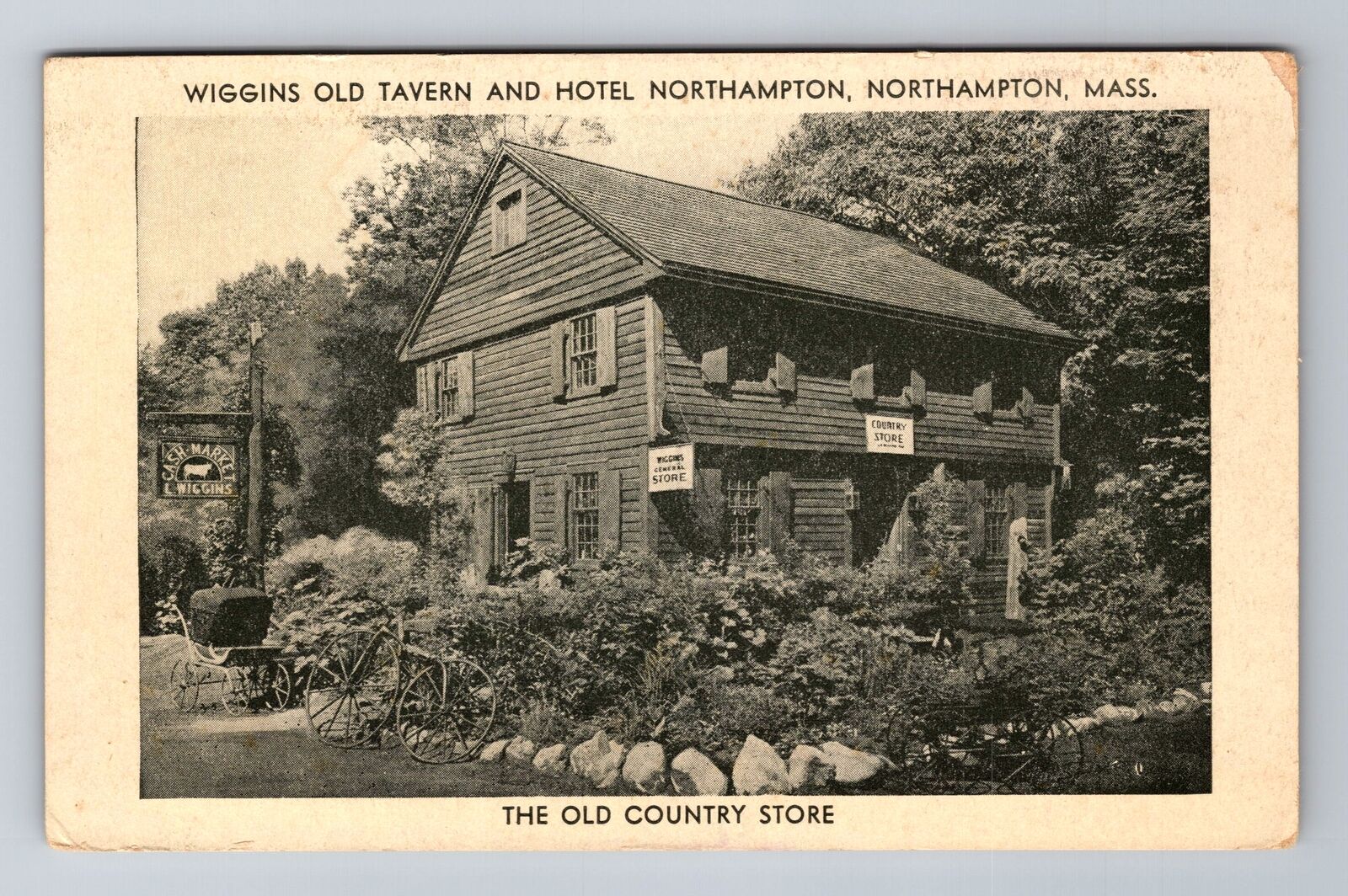 Northampton MA-Massachusetts, Old Tavern, Hotel Northampton, Vintage Postcard