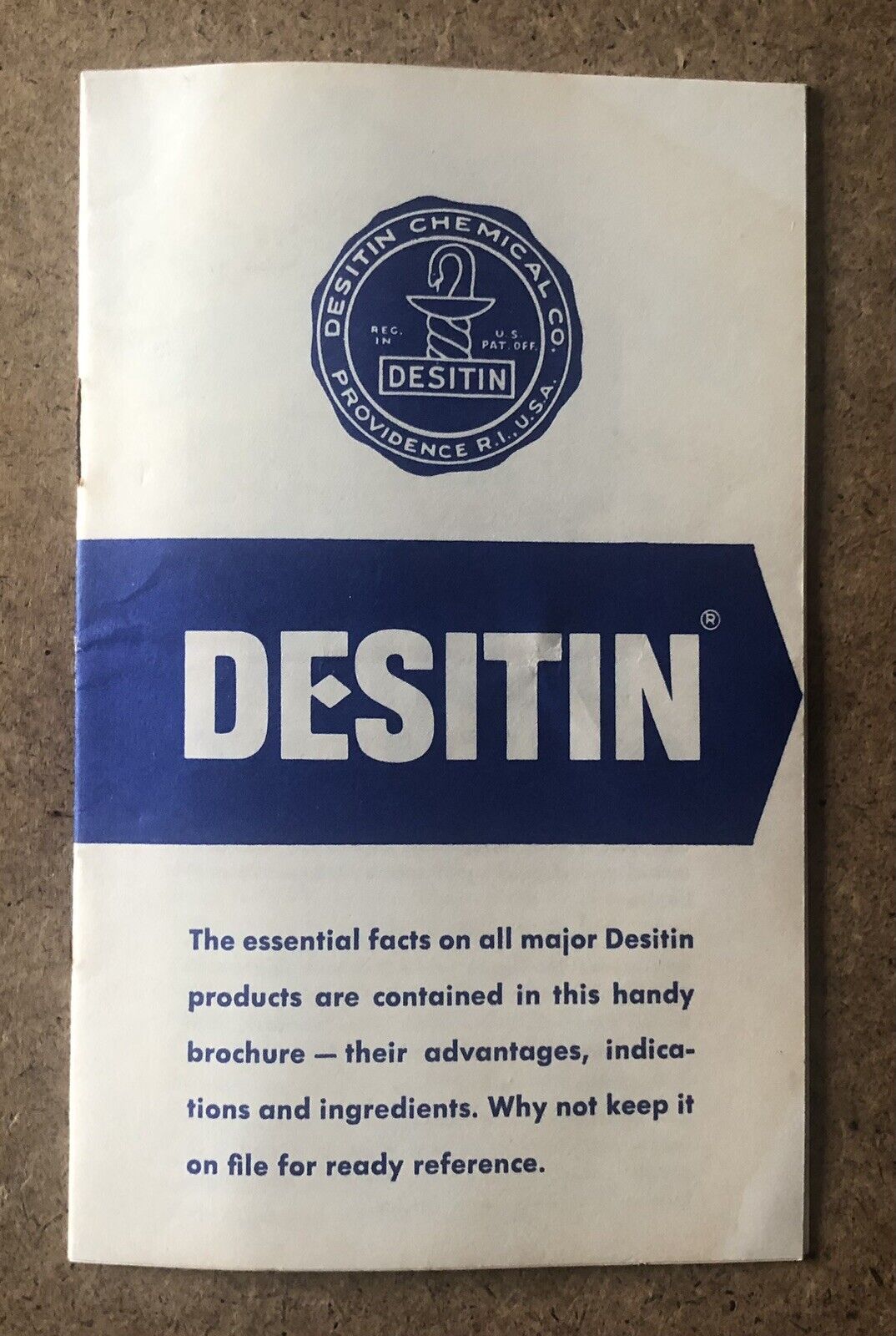 Vintage 1961 Desitin Chemical Company Product Brochure Baby Ointment Cream Acne