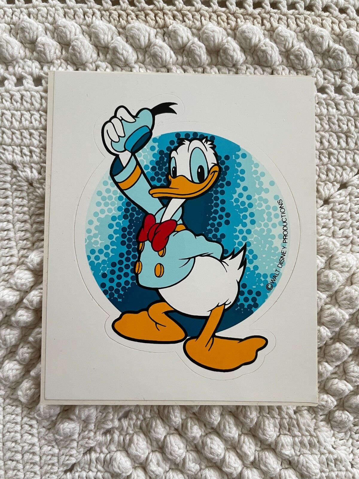 Vintage Walt Disney Productions Donald Duck Sticker