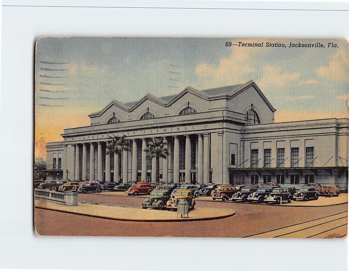 Postcard Terminal Station Jacksonville Florida USA