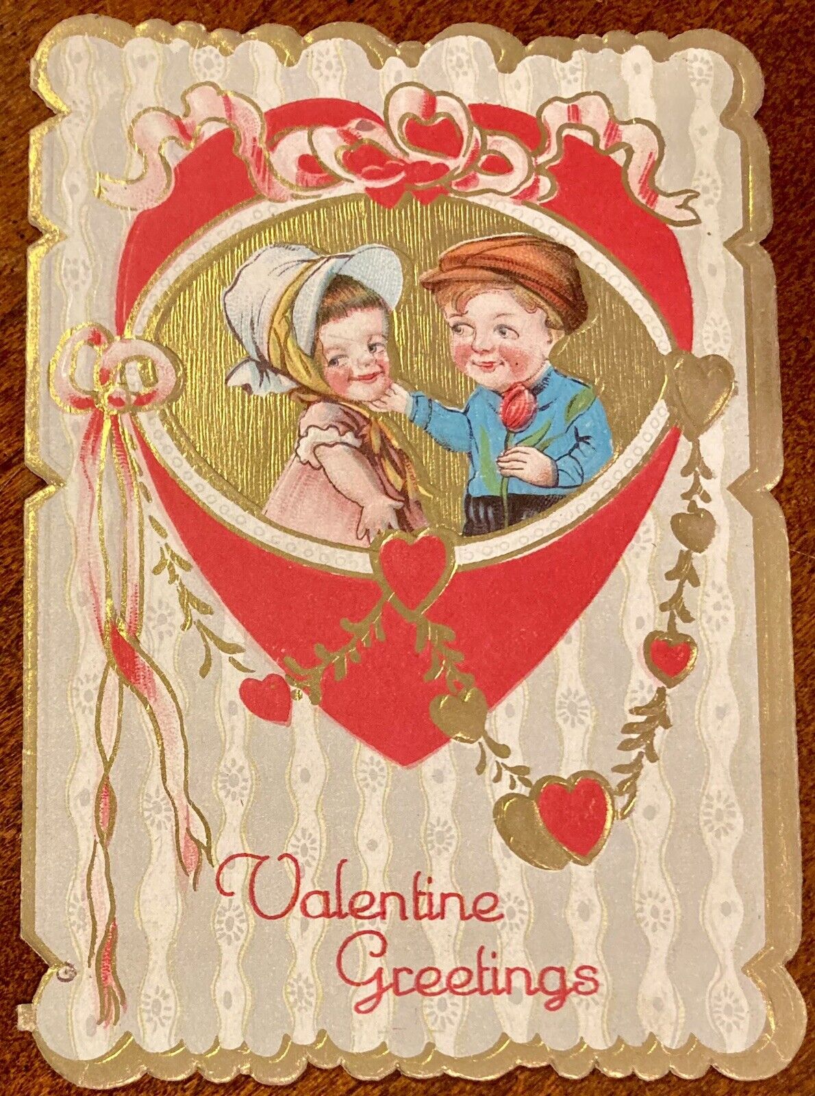 Antique Edwardian Valentine\'s Card ~ No Handwriting ~ Made in Germany