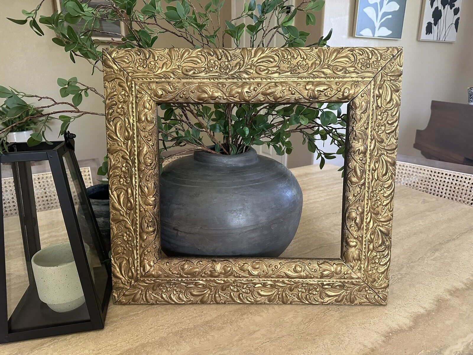 Large Antique Gilded Frame, Early 20th Century